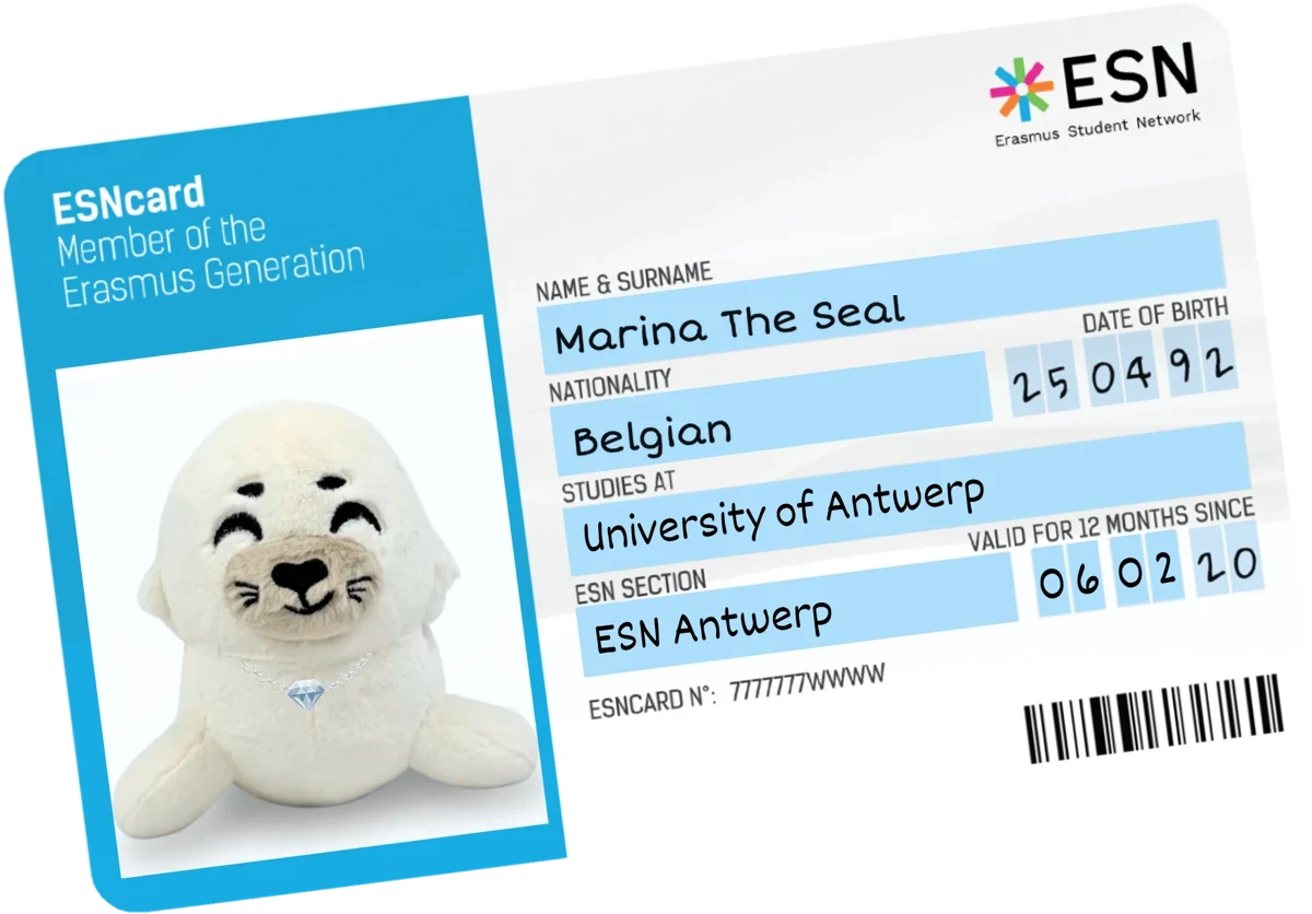 Example of an ESN Antwerp ESNcard